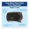 Tork Tork Twin Toilet Paper Roll Dispenser Smoke T24, Modern Look, 59TR 59TR